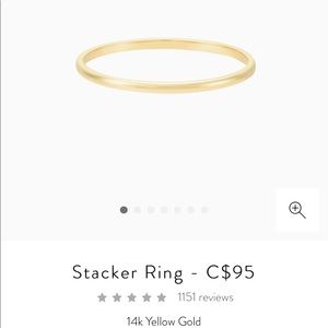 Mejuri 14k yellow gold stacking ring